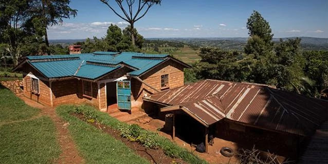 Homes in Kenya  owned by uneducated men