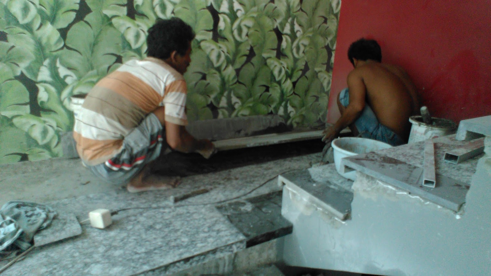 Penggantian atau Pemasangan  Granit Anak  Tangga  Bali 