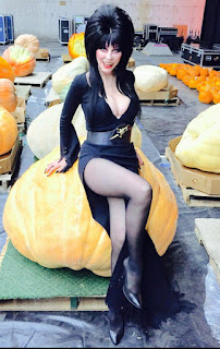 Elvira and her pumpkins