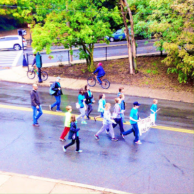 A Group of Local Youth March in Roslindale Day Parade