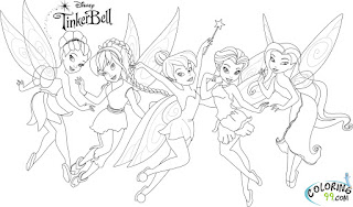 tinkerbell and friends coloring pages