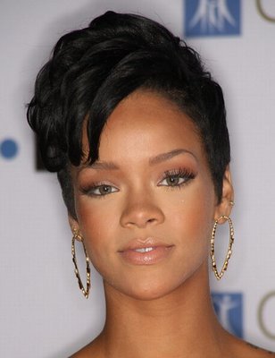 hair styles that you see can be considered medium hair styles Rihanna