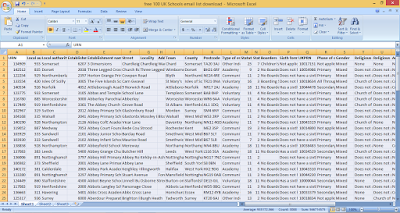 free download uk school database list