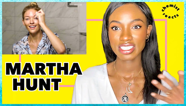 Chemist Reacts to MARTHA HUNT skincare routine for Dry Skin ♡ April Basi