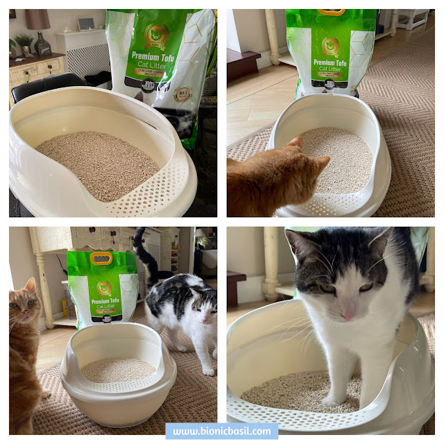 What's In The Box ©BionicBasil® Premium Cats Tofu Cat Litter with Fudge and Melvyn