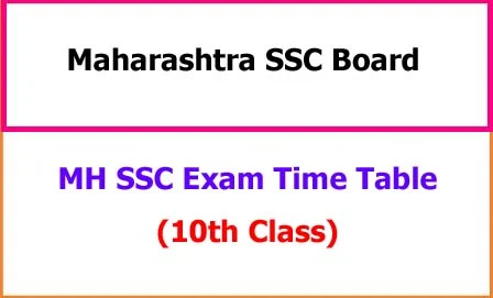 MH SSC Time Table 2024