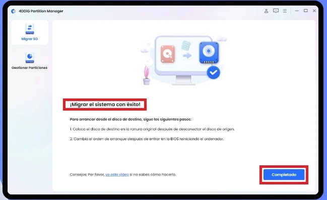 migrar un disco duro a SSD con 4DDiG Partition Manager