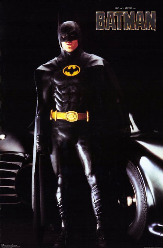 Michael Keaton's Batman with the Batmobile