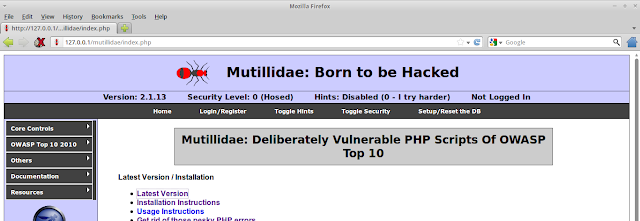 Mutillidae 2.1.17 : Born to be Hacked