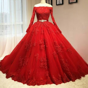 Red Gown, Ball Gown, Gown, dress