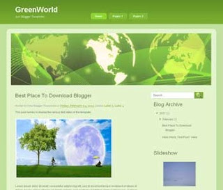 GreenWorld Blogger Template