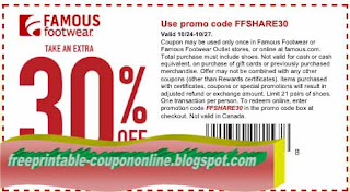 Free Printable Famous Footwear Coupons