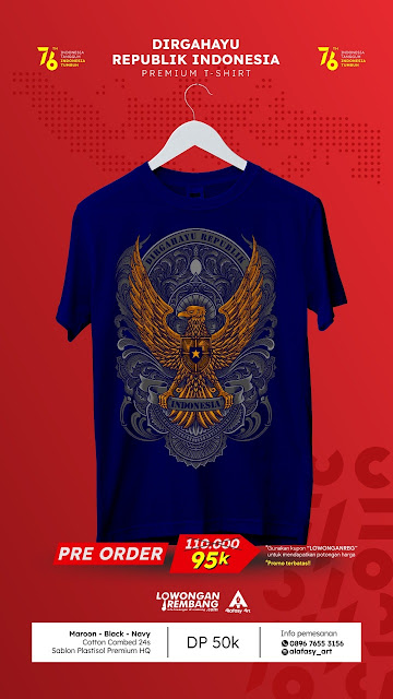 Pre-Order (PO) T-Shirt Spesial HUT RI 76th