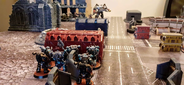 Warhammer 40k battle report - Eternal War -  The Four Pillars - 500 points - Night Lords vs Grey Knights