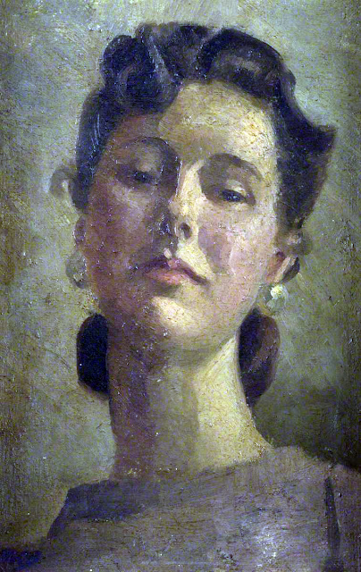 Margaret Oliver Brown, Self Portrait, Portraits of Painters, Fine arts, Margaret Olive, Portraits of painters blog, Paintings of Margaret Olive, Painter Margaret Olive