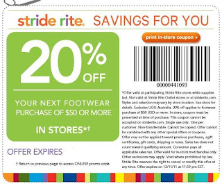 Stride Rite Printable Coupons October 2013