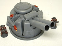 Heavy cannon turret Military Science Fiction war game terrain and scenery - UniversalTerrain.com