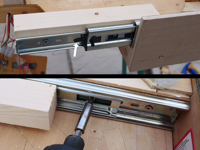 Adding the drawer runners to create the traverser.