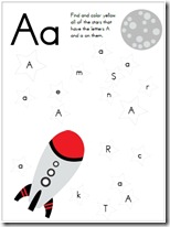 Letter a worksheet