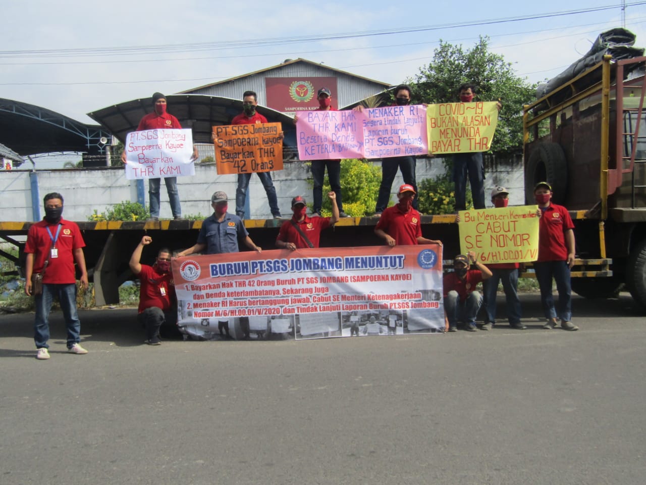 Hak THR 42 Buruh Tidak Dibayarkan, SBPJ-GSBI PT. SGS ...