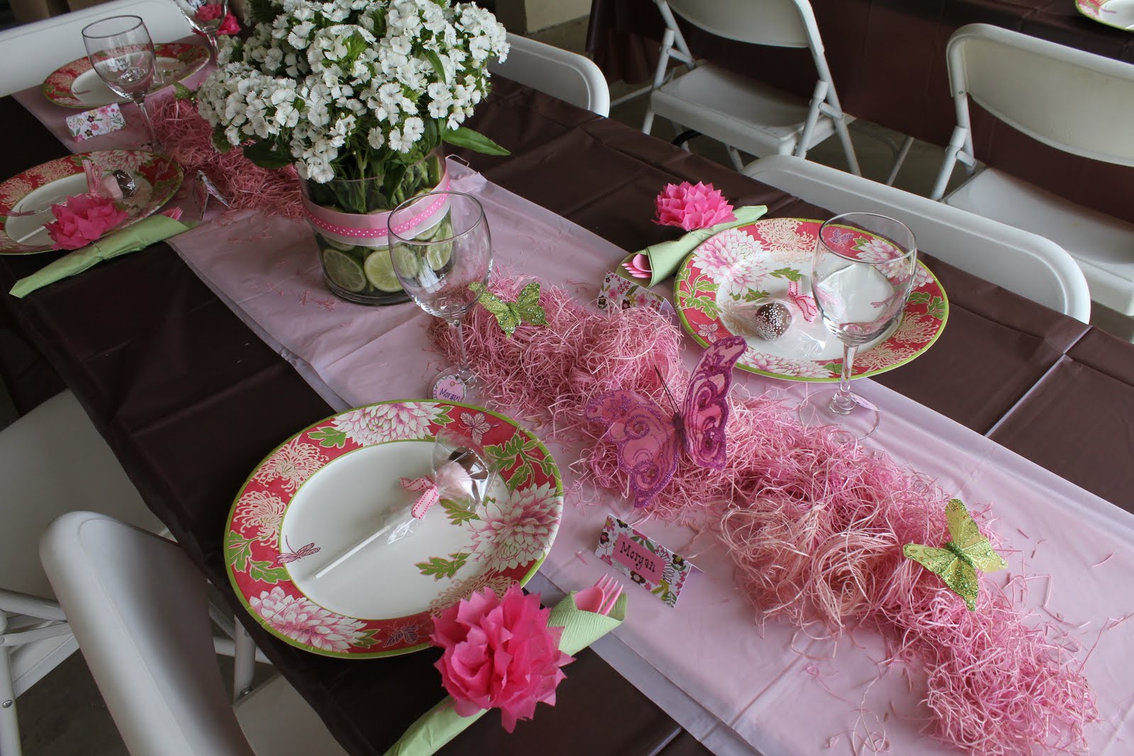 Whimsy Wise Events Pink Brown Garden Baby Shower
