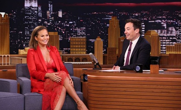 Chrissy Teingen fun interview in The Late Late Show with Jimmy Fallon