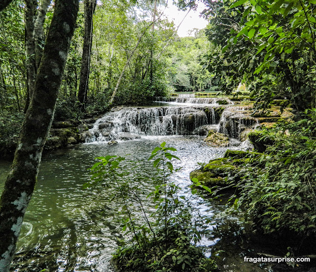 Cachoeira na Estância Mimosa em Bonito