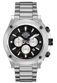 Harley Davidson Men's Bulova Stainless Steel Bracelet Chronograph Watch 78B126