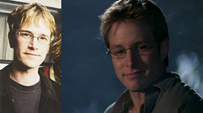 A picture of the lead singer of semisonic next to a picture of Tobey