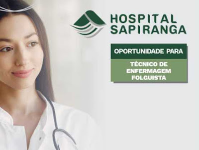 Hospital Sapiranga abre vagas para Técnico em Enfermagem