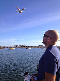 how to fly a drone from a boat