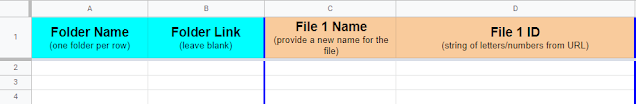 Bulk create Google Drive folders with optional files, from a Google Sheet