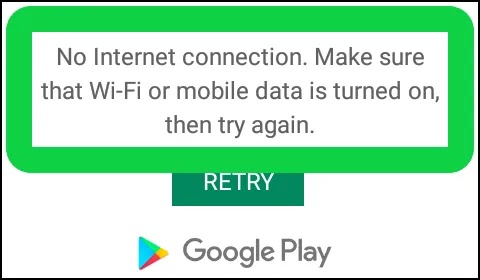 Fix No Internet Connection Problem Solved on Google Play Store