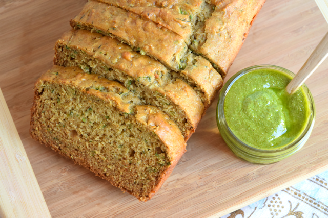 Pesto Zucchini Quick Bread