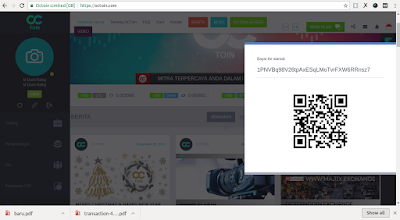 Cara Deposit Bitcoin di Octoin.com