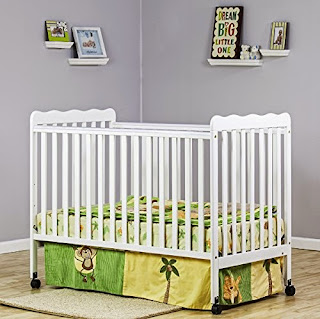 Dream On Me Classic 2 in 1 Convertible Stationary Side Crib, White