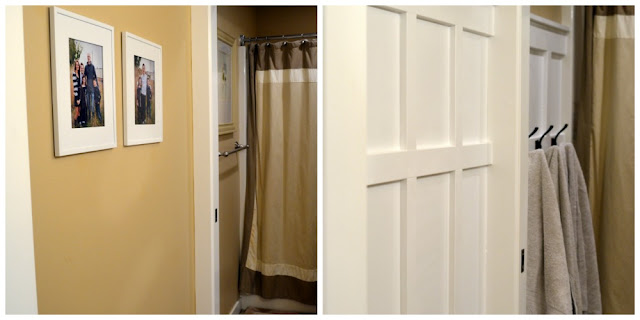 side by side of bathroom with and without board and batten