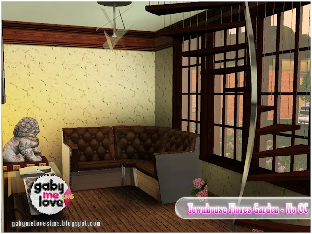 Townhouse Flores Garden |NO CC| ~ Lote Residencial, Sims 3. Sala de estar.