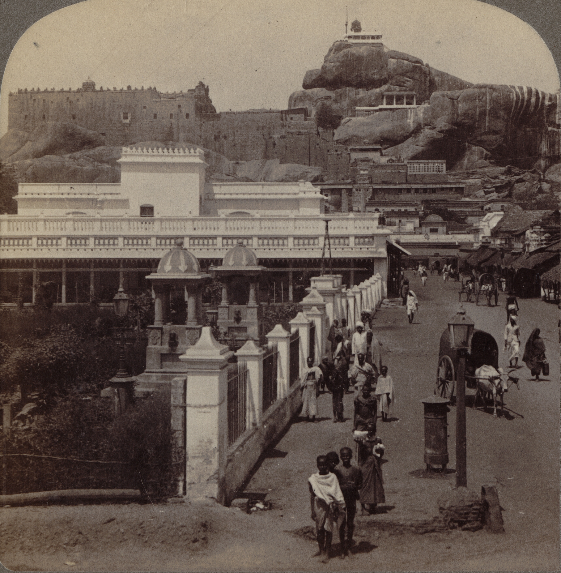 Ucchi Pillayar (Lord Ganesha) Hindu Temple, Tiruchirappalli Rockfort (Rock Fort) [Malaikottai], Tiruchirappalli (Tiruchi or Trichy), Tamil Nadu, India | Rare & Old Vintage Photos (1903)