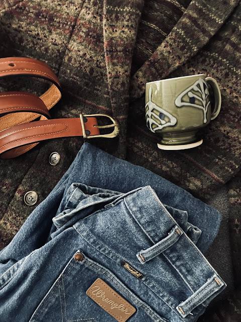 vintage flat lay