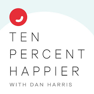 graphic with Ten Percent Happier writen and red smile in left corner