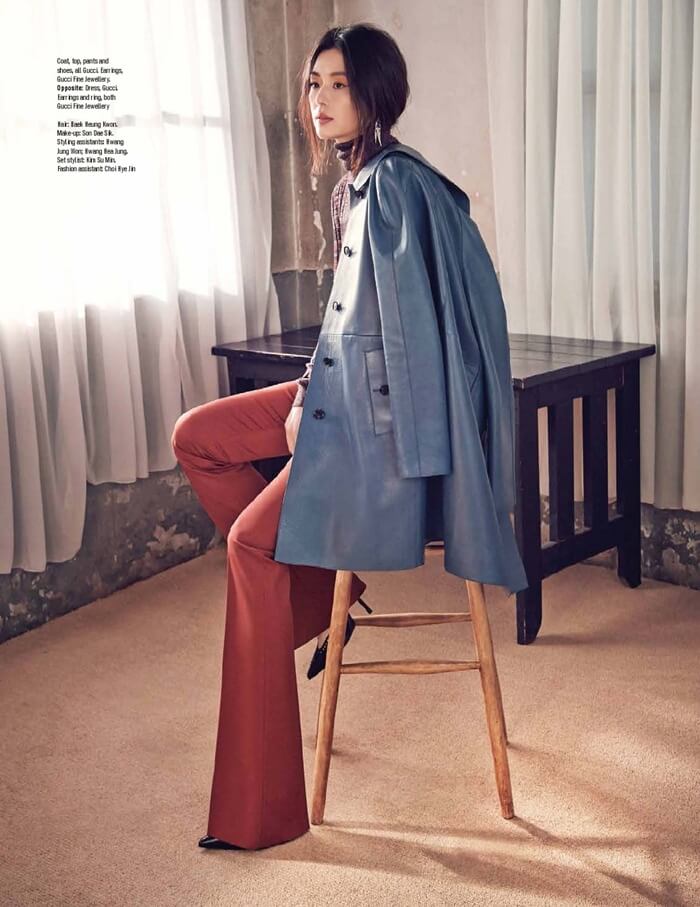 Korean actress my sassy lady Gianna Jun on Elle Malaysia June 2015 photo shoot