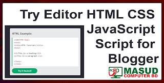 Try Editor HTML CSS JavaScript  Script for Blogger