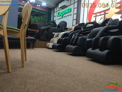 thảm trải sàn showroom ghế massage