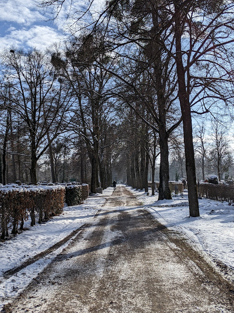 München Winterlicher Westfriedhof Bilder photos cimetière l'ouest hiver