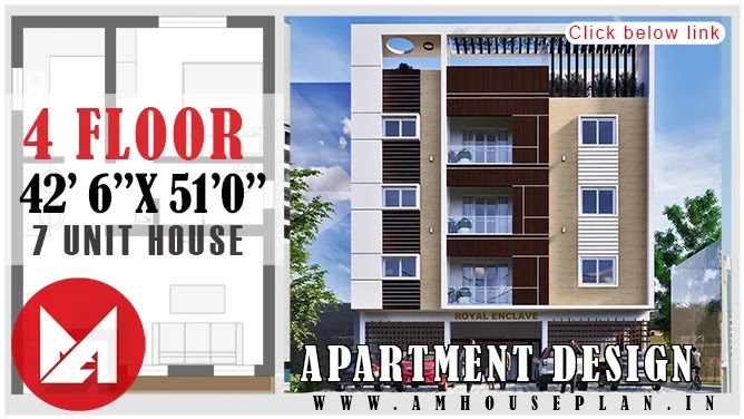 4 Floor Apartment exterior design india