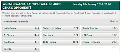 John Cena's WrestleMania 34 Opponent Betting Odds