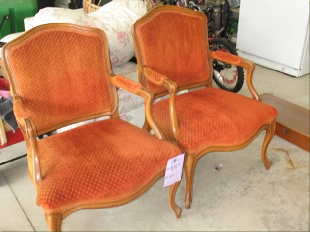 orange louis philippe chairs