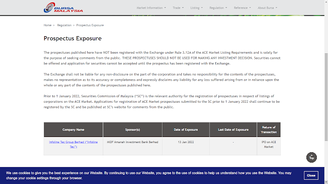 bursa malaysia IPO prospectus Exposure