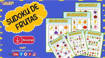 Sudoku-De-Frutas-Material-Imprimible-Totalmente Creativos